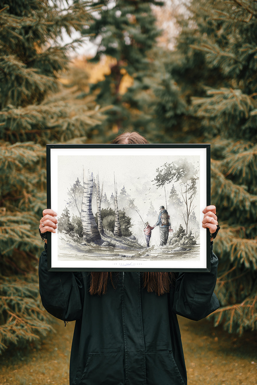 På vei til fiske | Fine Art Poster 30x40 cm