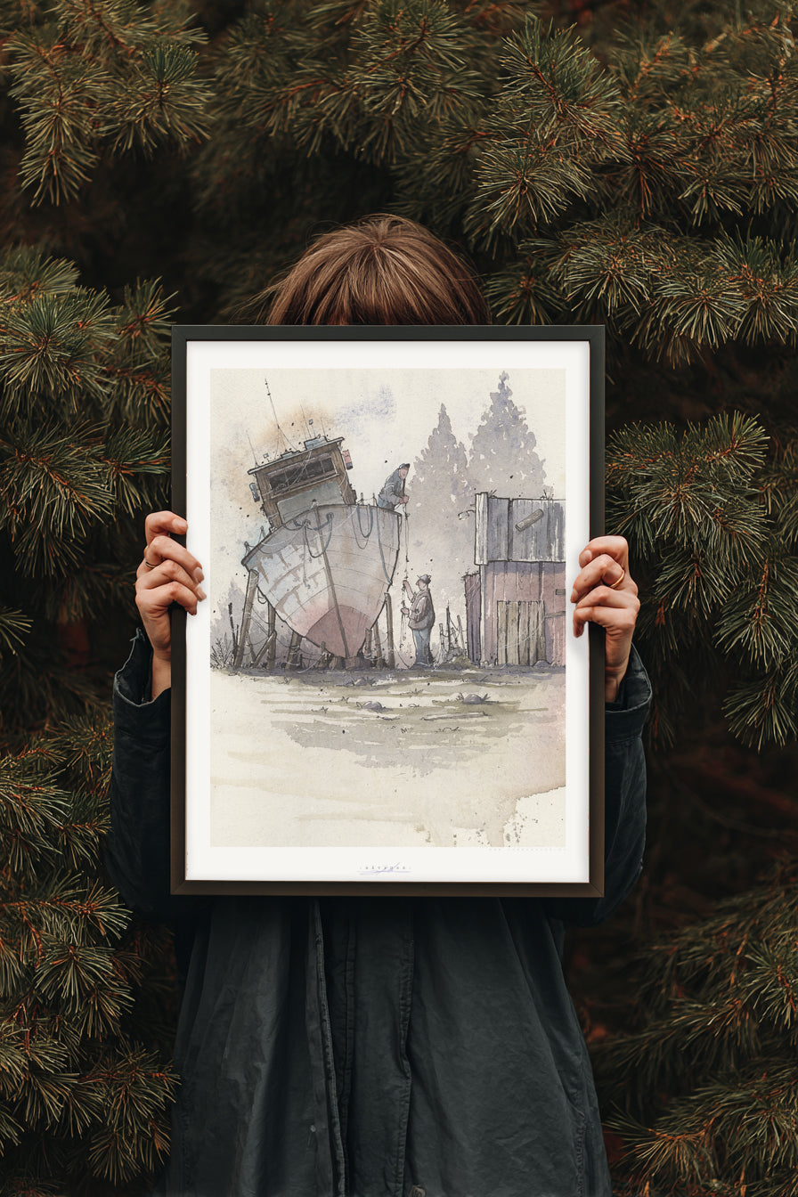 Båtpuss | Fine Art Poster 30x40 cm