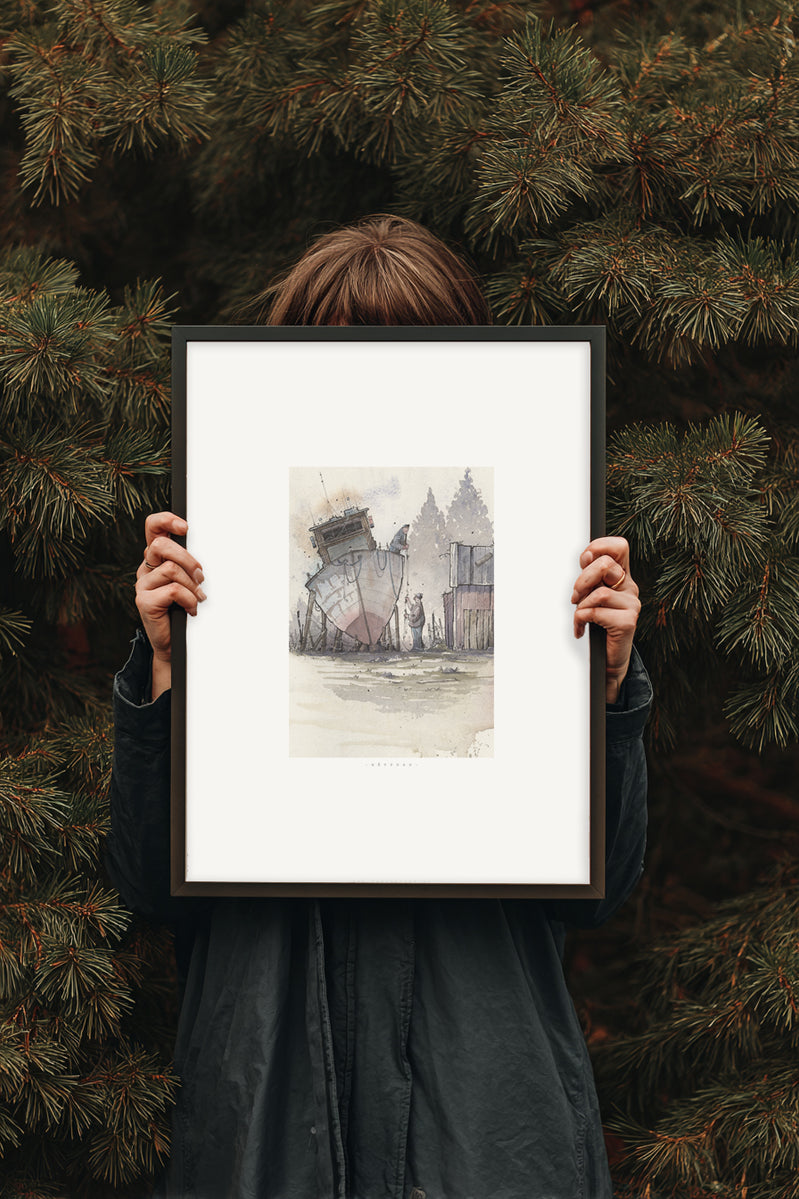 BÅTPUSS | 30x40cm | Giclée print