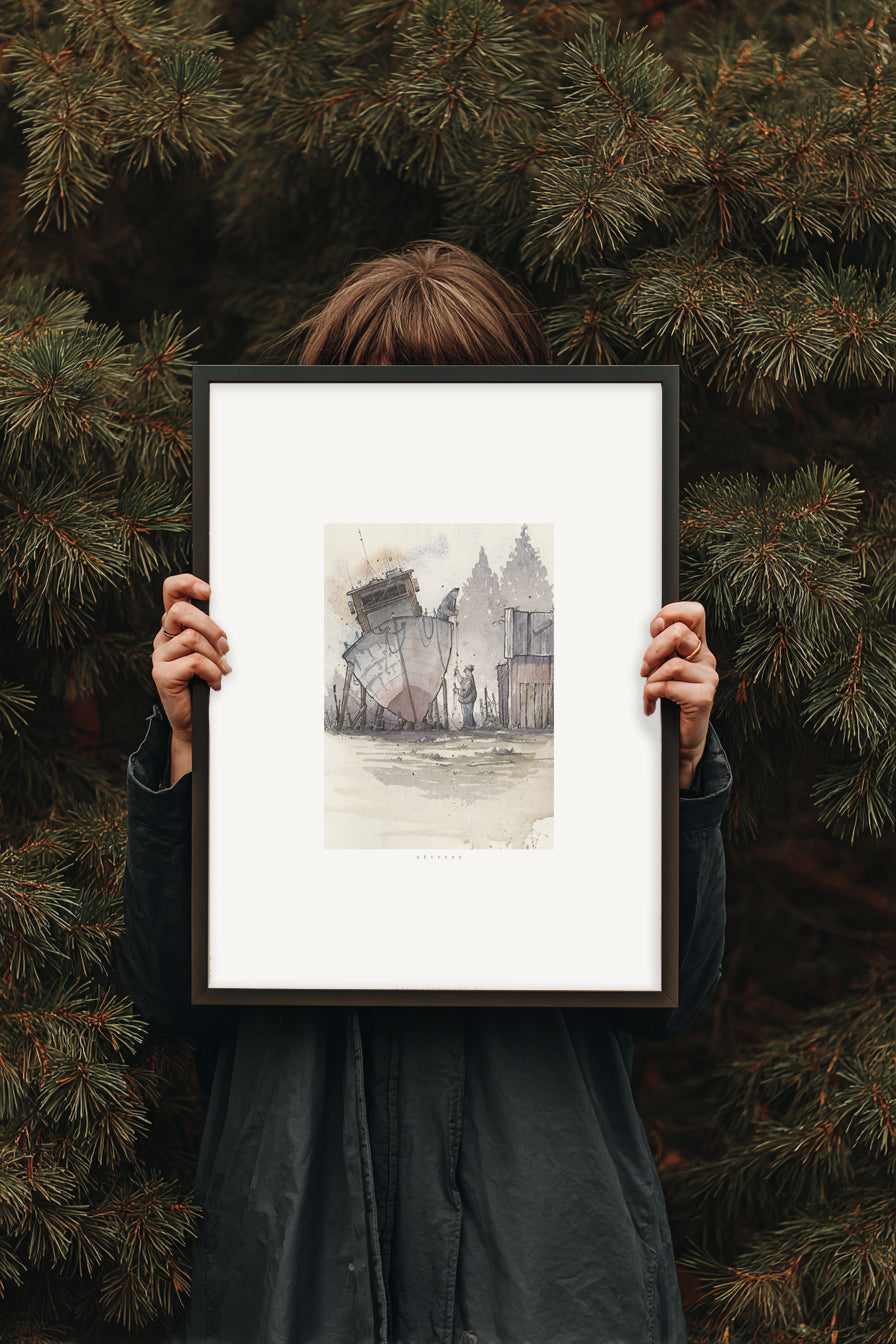 BÅTPUSS | 30x40cm | Giclée print