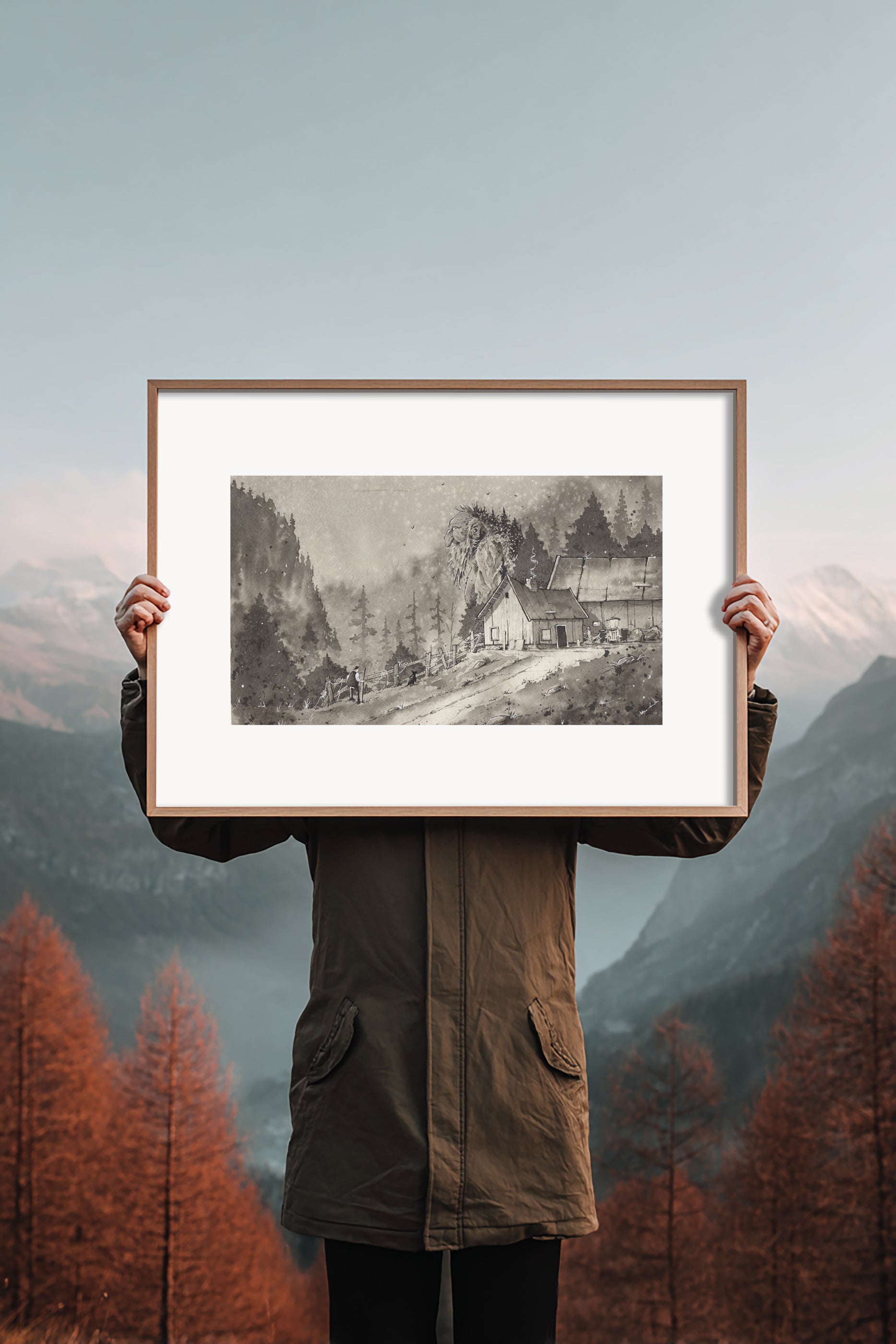 Troll vandrer | Fine Art Print | 50x70 - 30x40