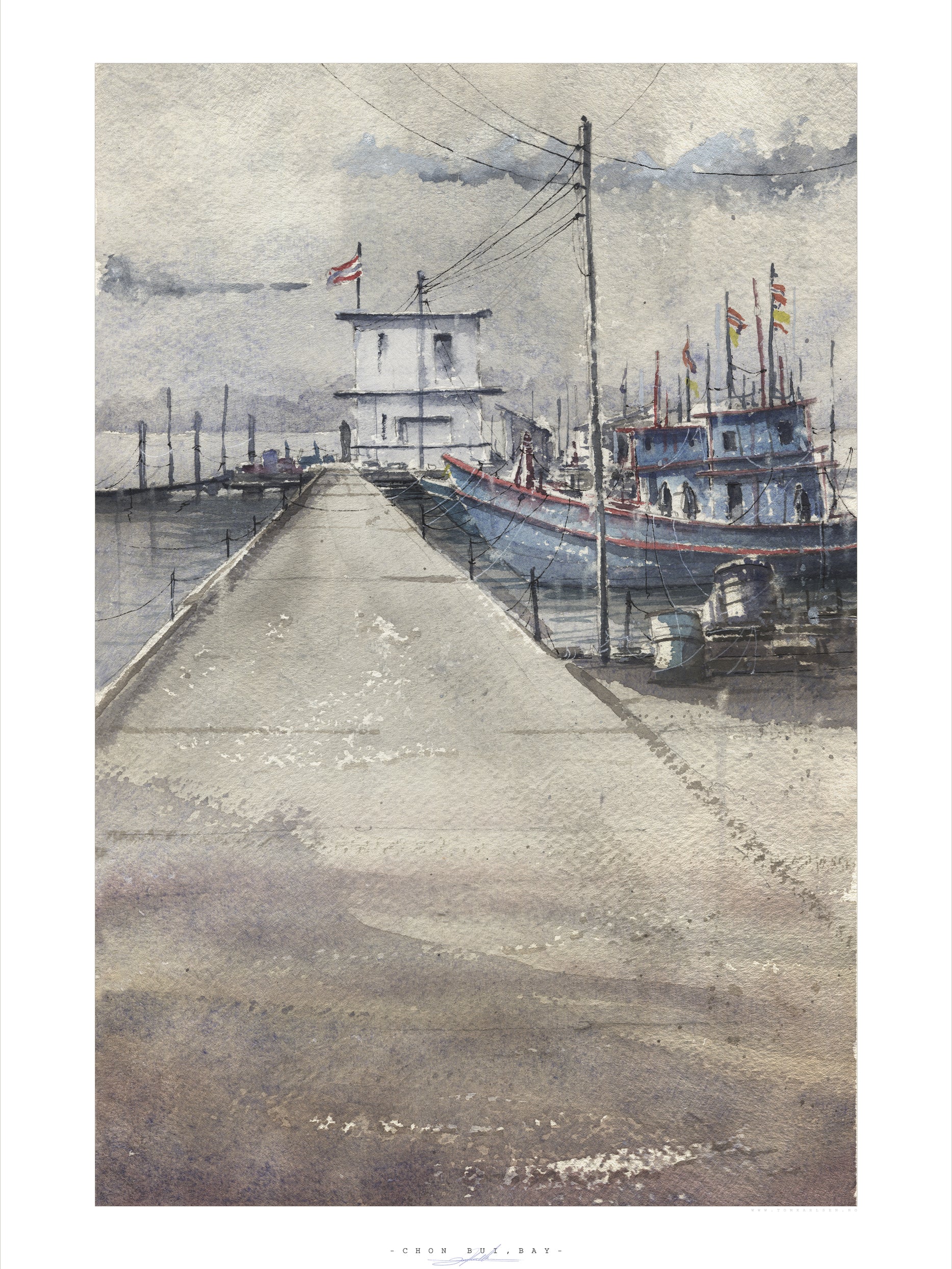 CHON BURI BAY | 50x70cm | Giclée print