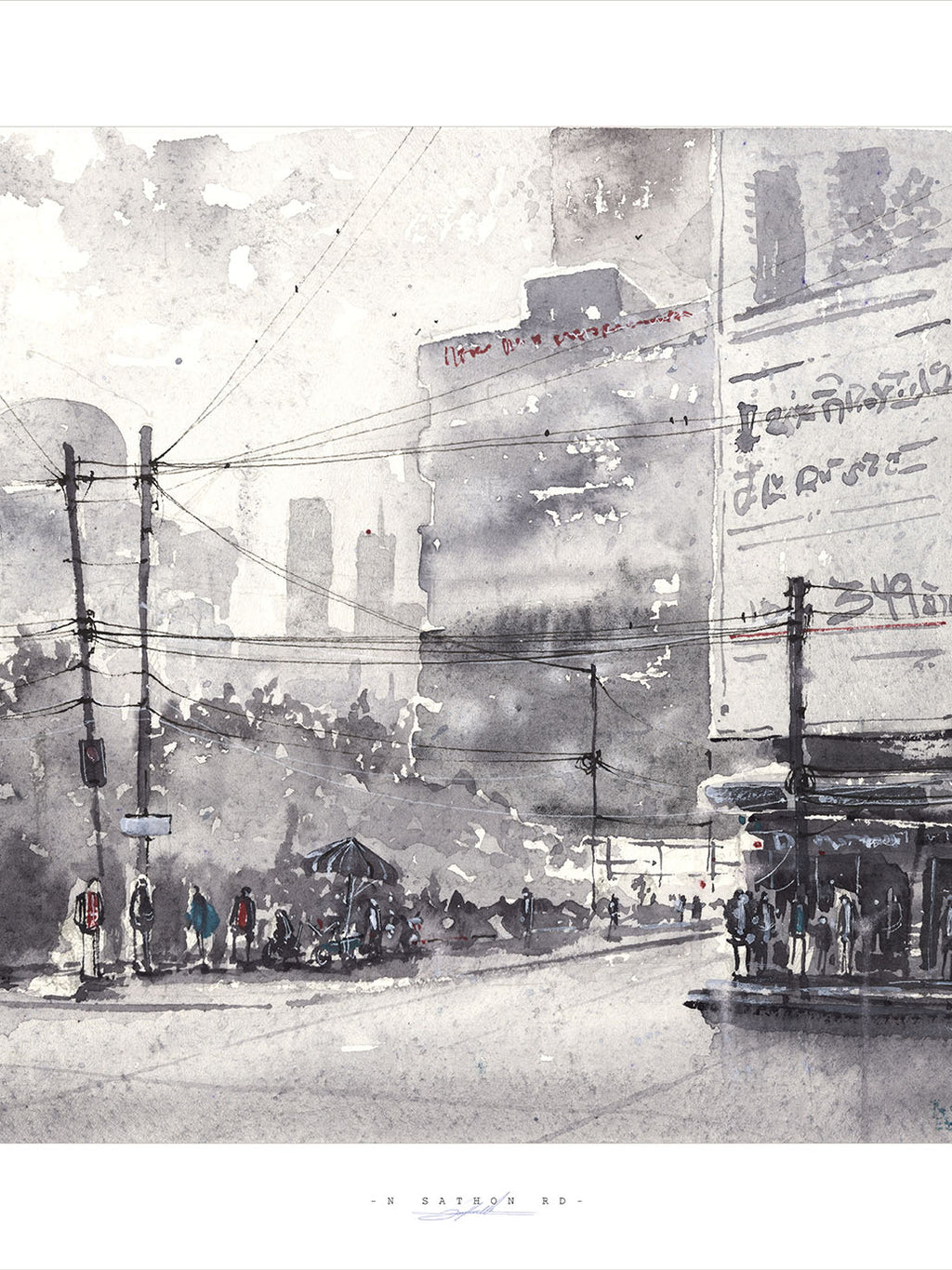 N-SATHON-R | 50x70cm | Giclée print