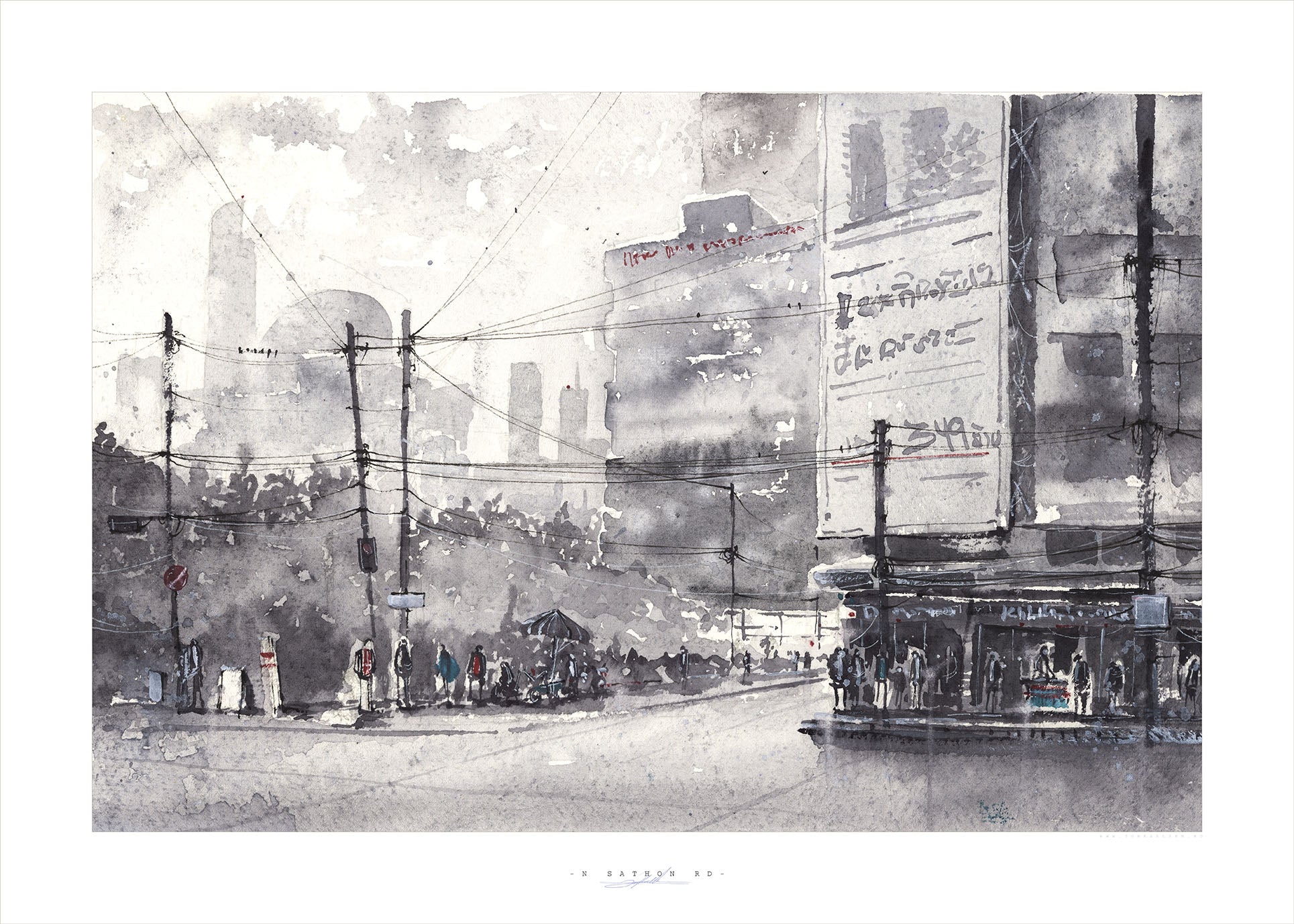 N-SATHON-R | 50x70cm | Giclée print