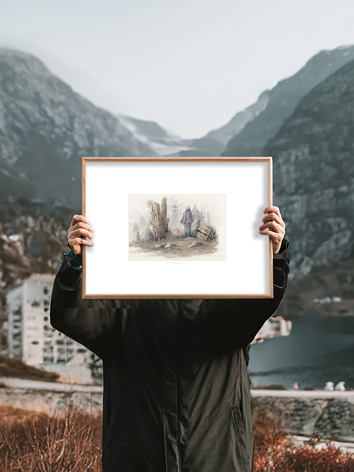 DOG WALK #2 | 30x40cm | Giclée print