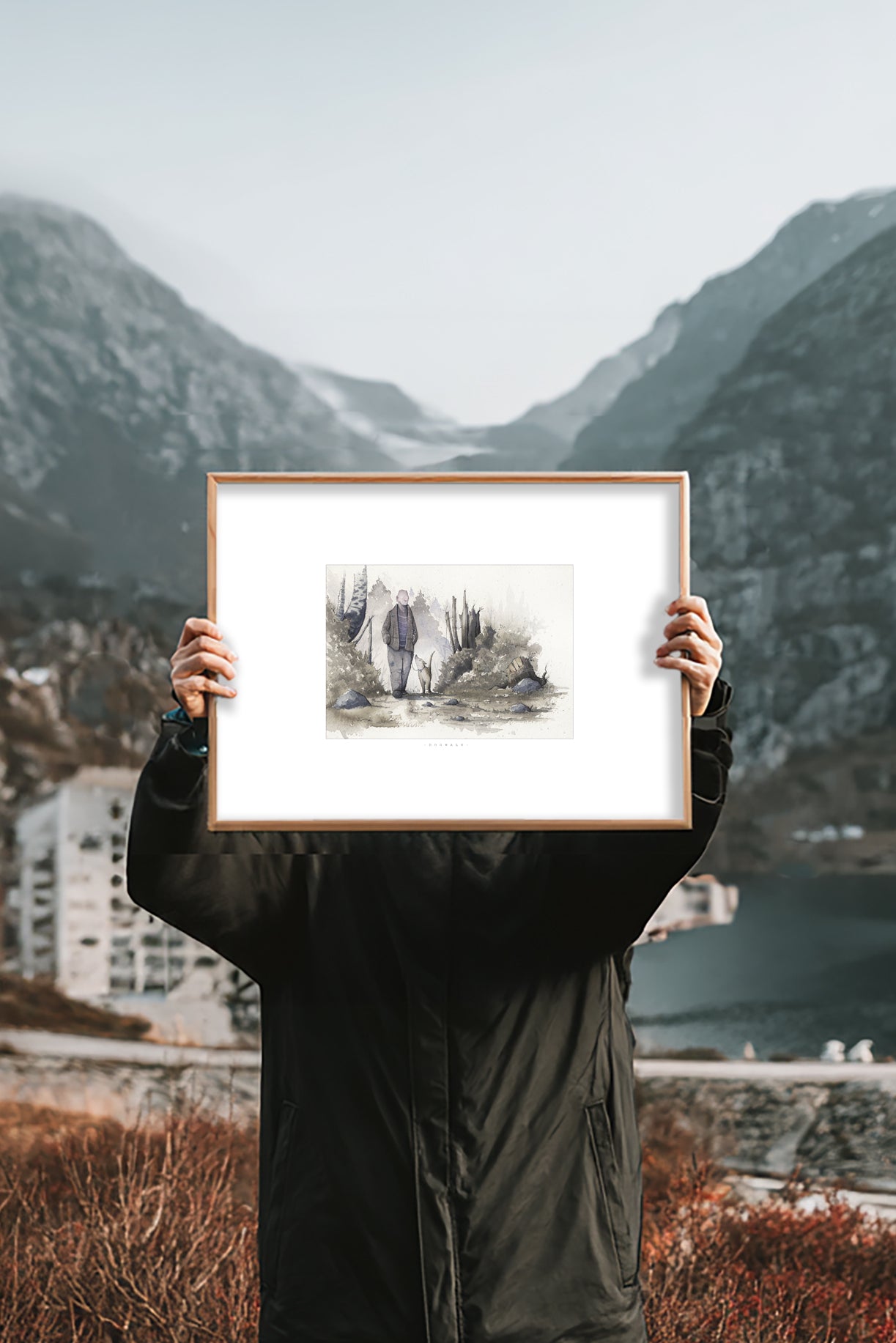 DOG WALK | 30x40cm | Giclée print