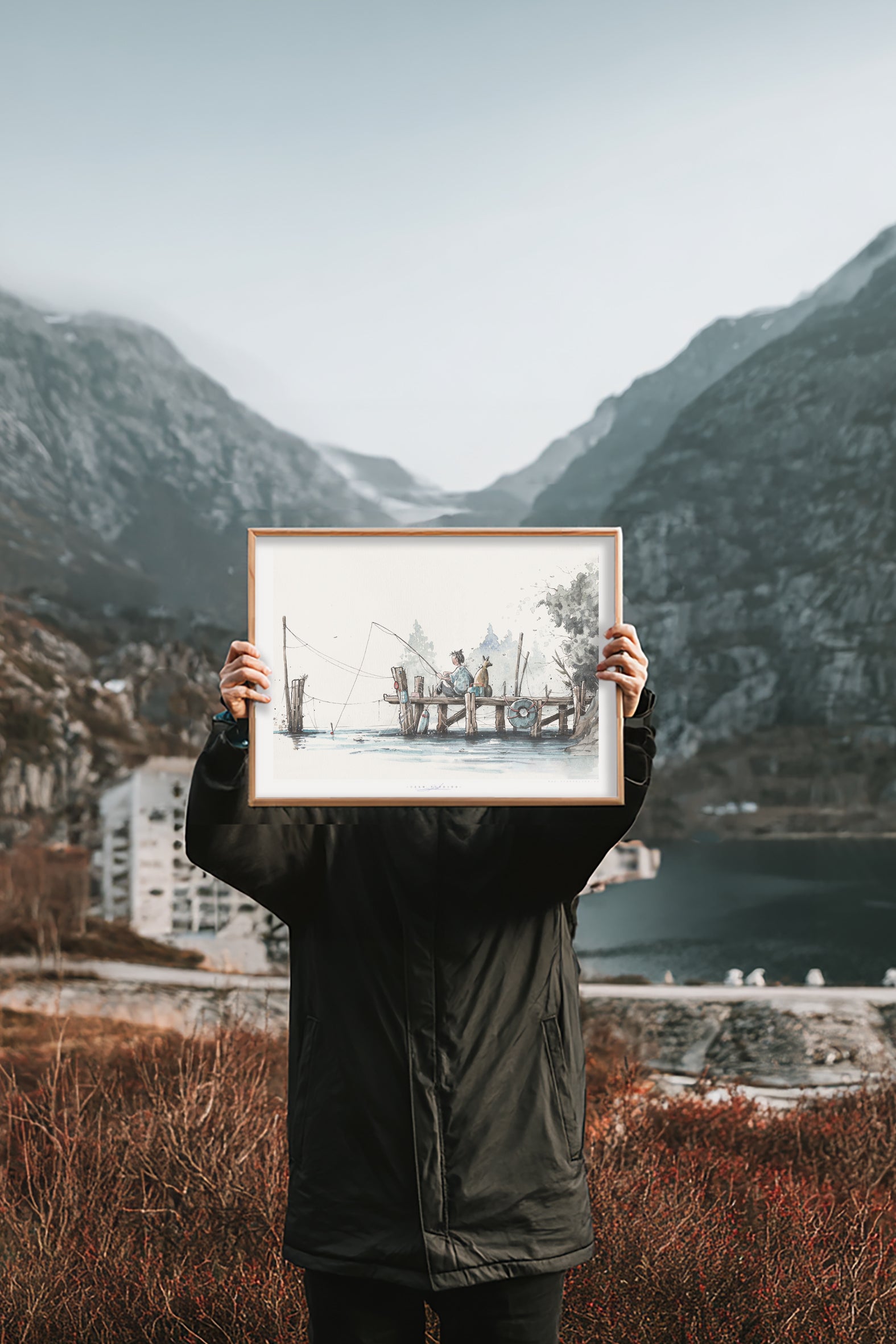 Calm fishing | Fine Art Poster 30x40 cm