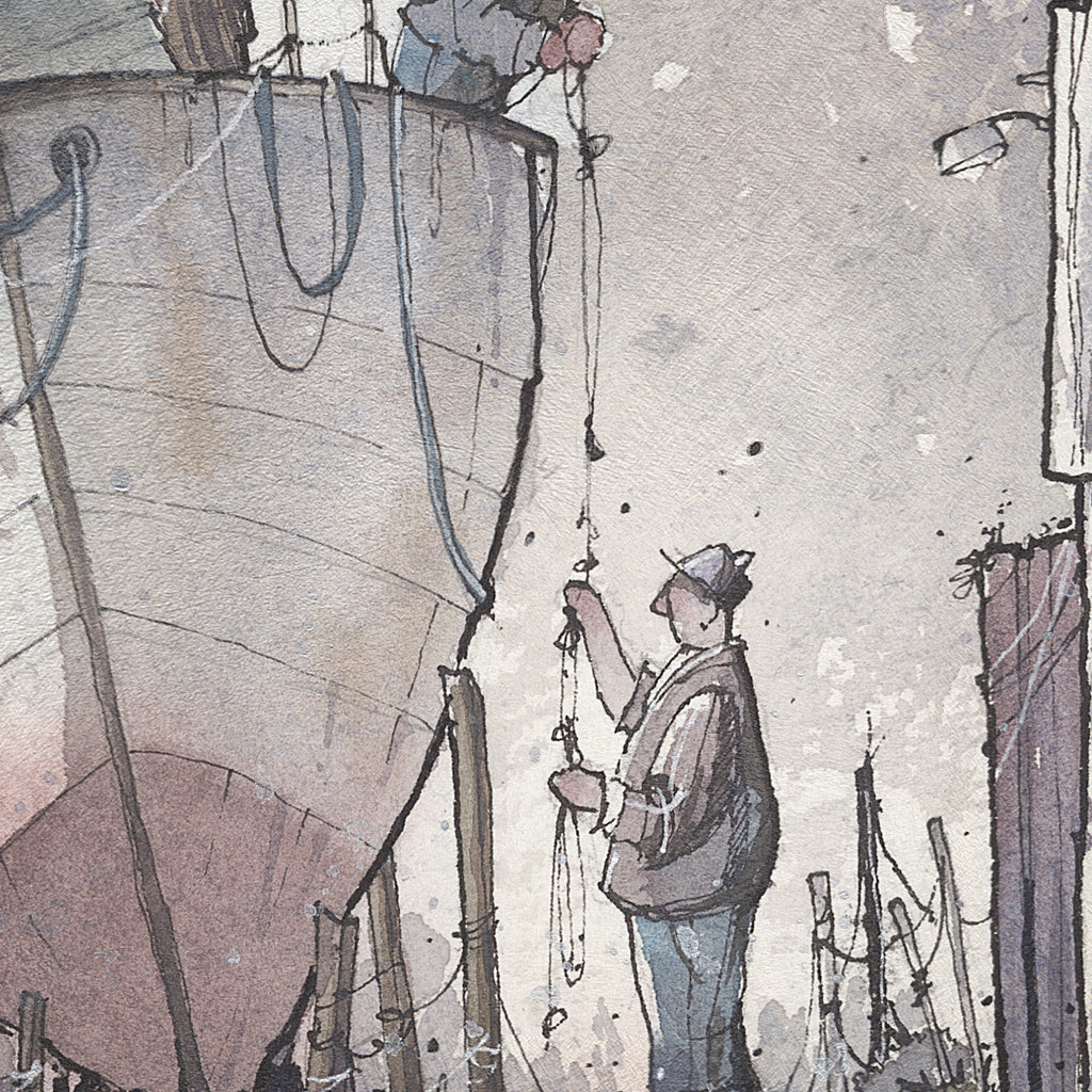 Boat repairs  | 50x70 cm / 20x28″ | Fine art print