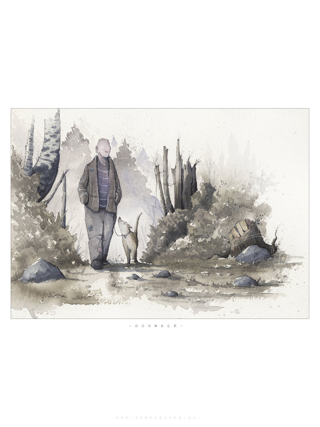 DOG WALK | 30x40cm | Giclée print