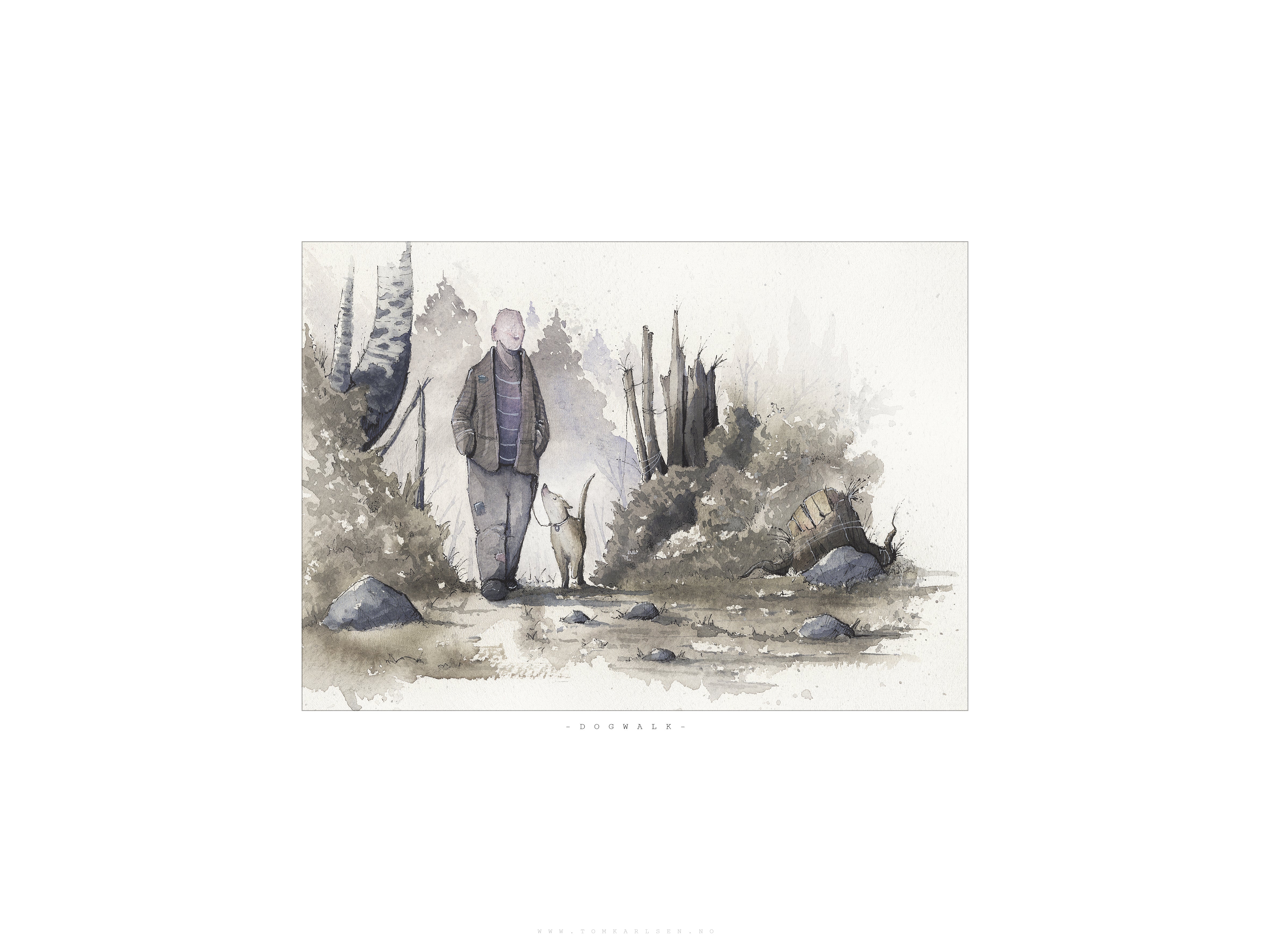 DOG WALK | 30x40cm | Giclée print