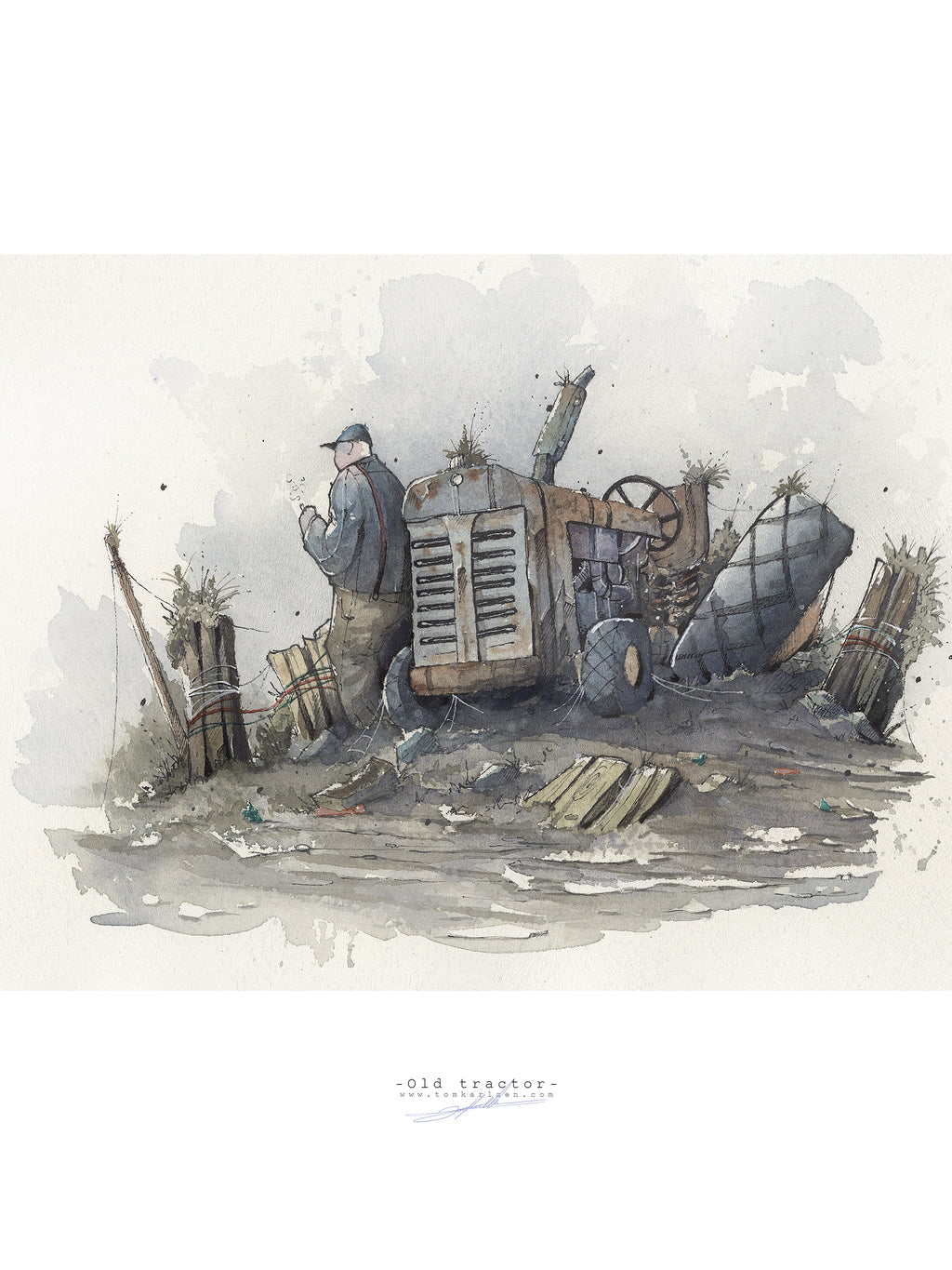 GAMMEL TRAKTOR | 50x70cm | Giclée print