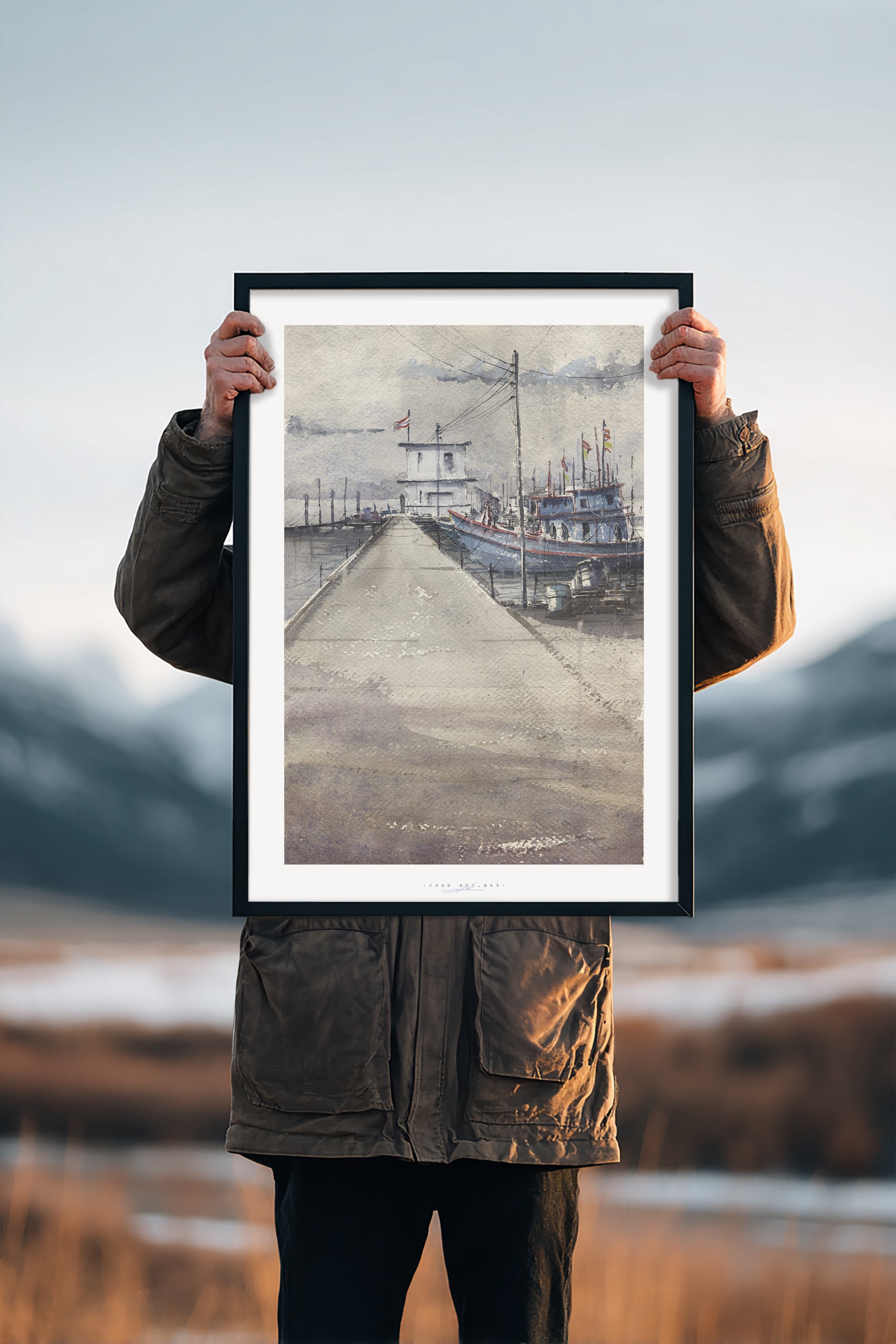 CHON BURI BAY | 50x70cm | Giclée print
