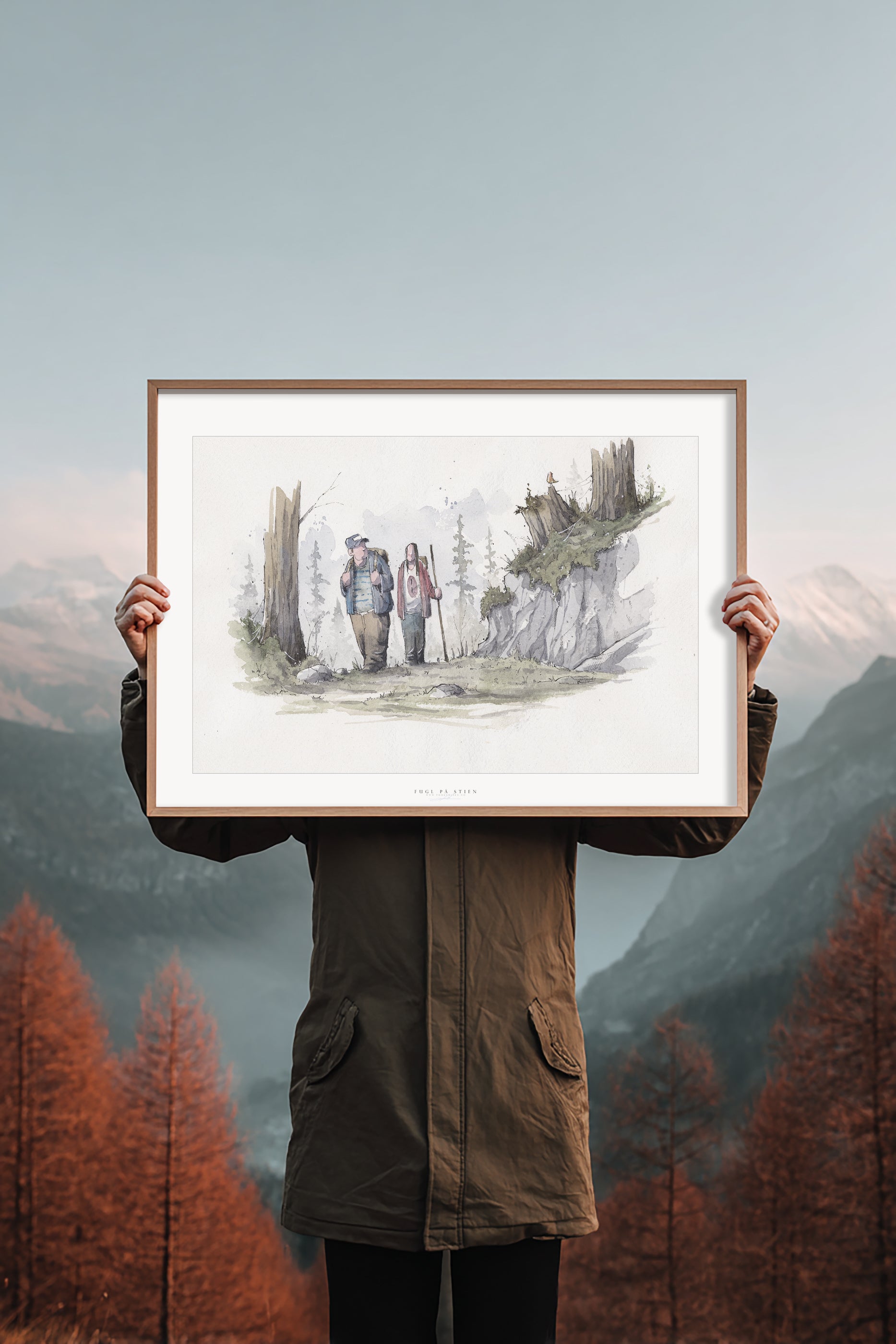 Fugl på stien | Fine Art Print | 50x70 - 30x40