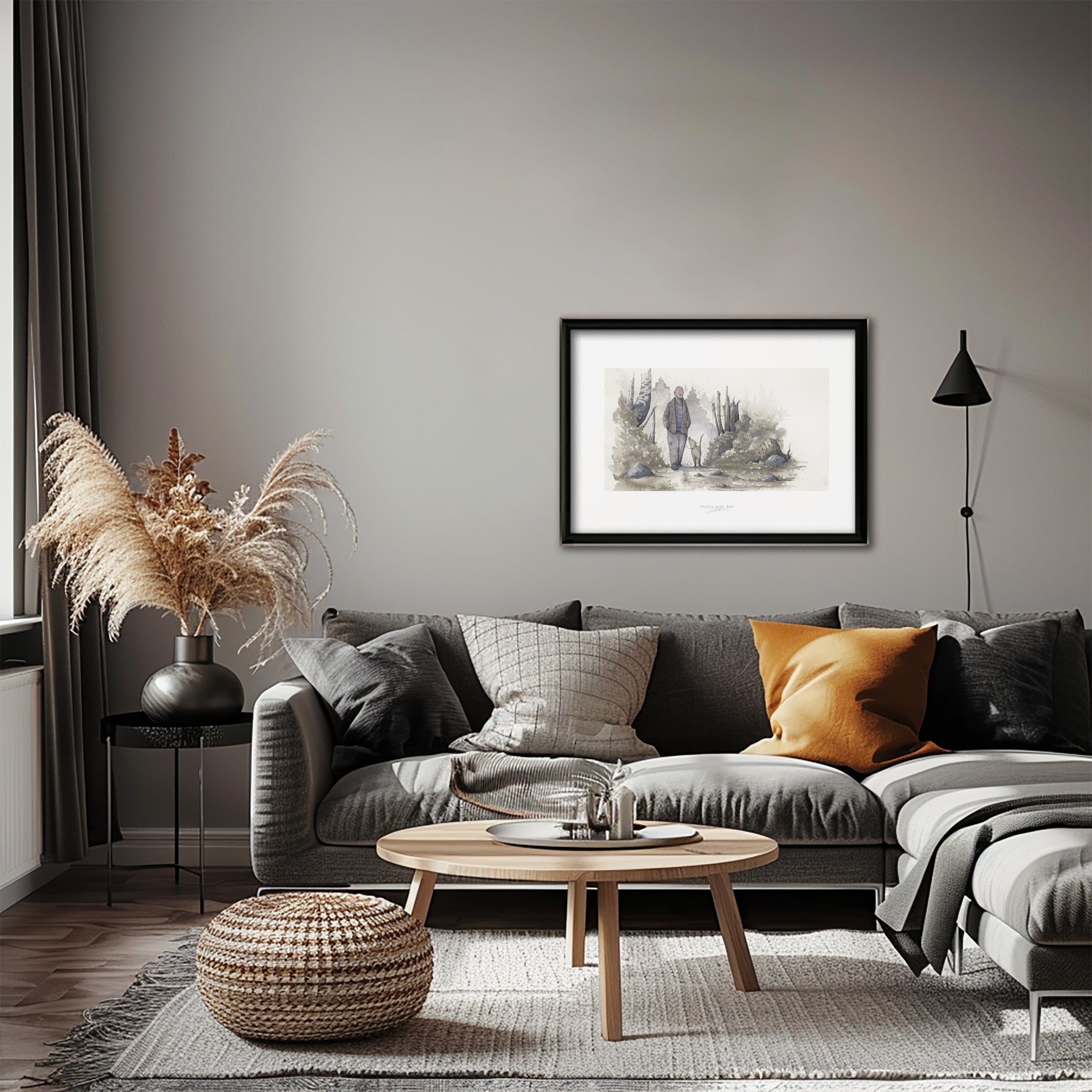 Stroll with dog  | 50x70 cm / 20x28″ | Fine art print
