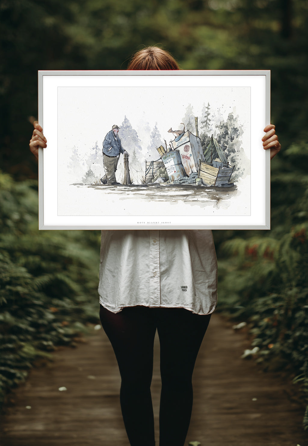 Møte blandt skrot | Fine Art Print | 50x70 - 30x40