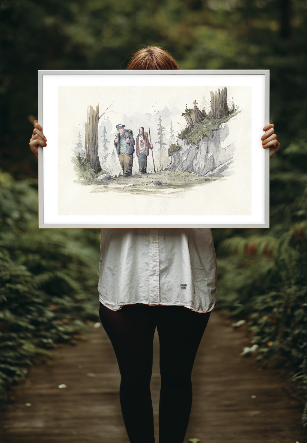 FUGL PÅ STIEN | 50x70cm | Giclée print