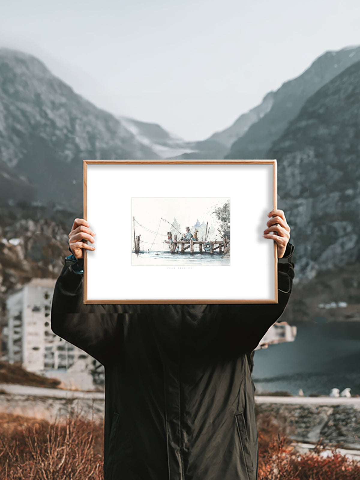 CALM FISHING | 30x40cm | Giclée print