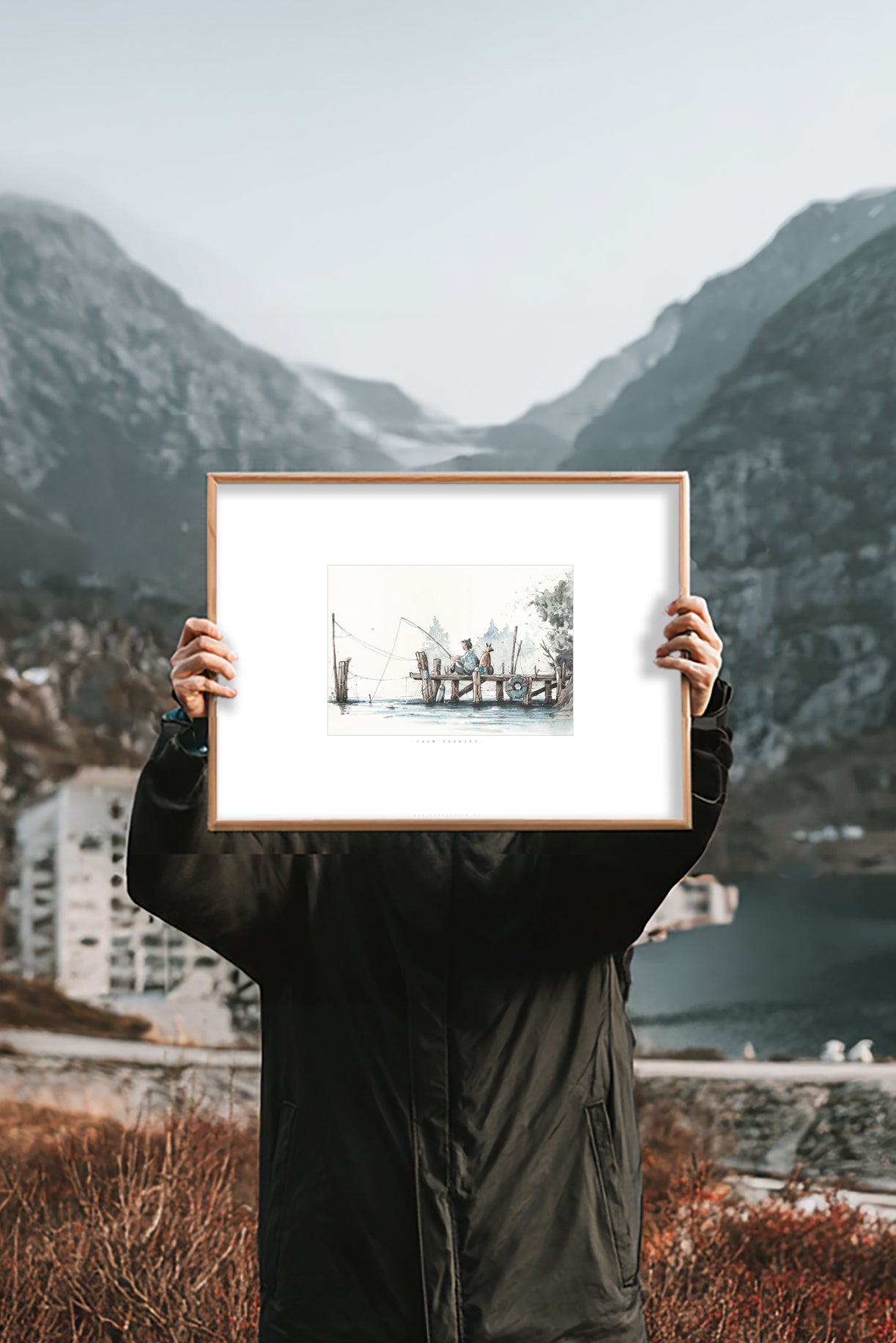 CALM FISHING | 30x40cm | Giclée print