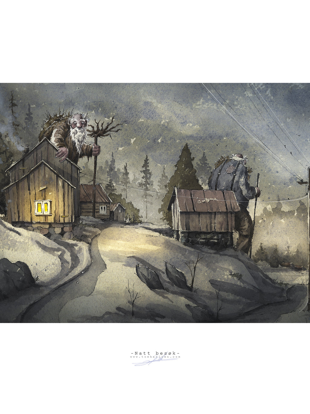 NATTBESØK | 50x70cm | Giclée print