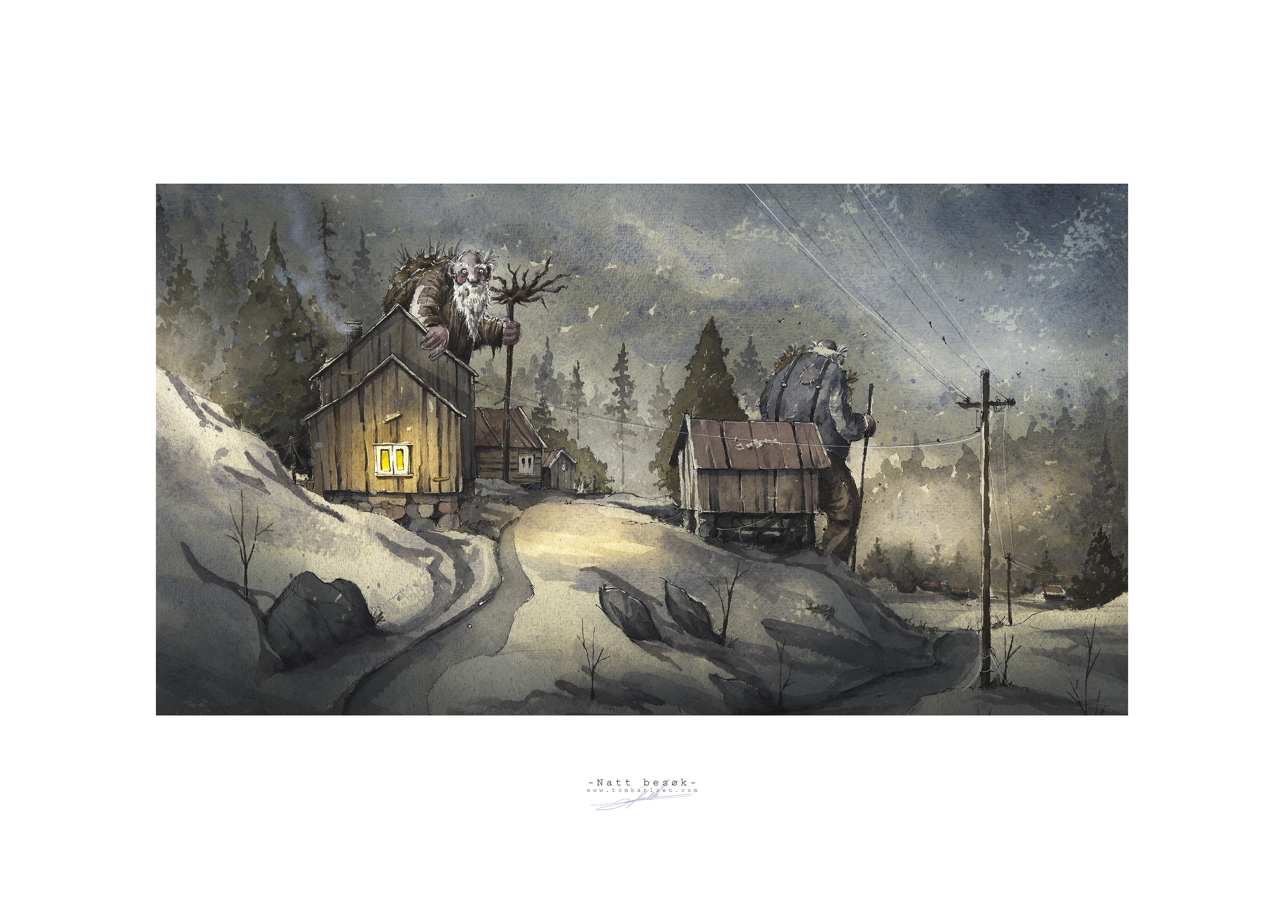 NATTBESØK | 50x70cm | Giclée print