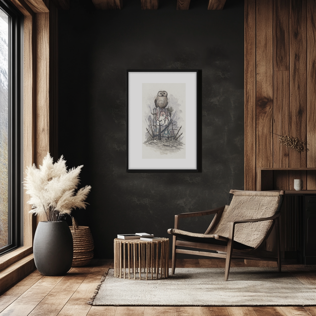 Owl  | 50x70 cm / 20x28″ | Fine art print