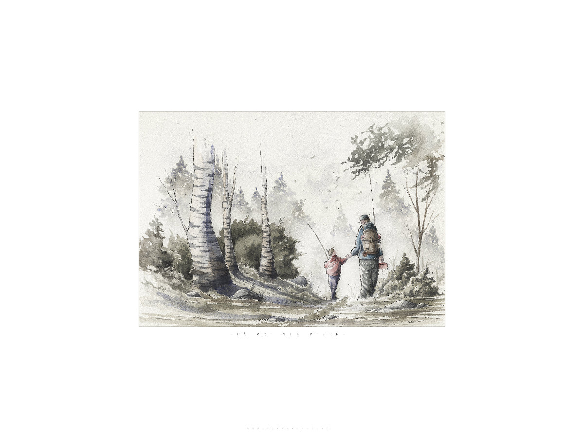 PÅ VEI TIL FISKE | 30x40cm | Giclée print