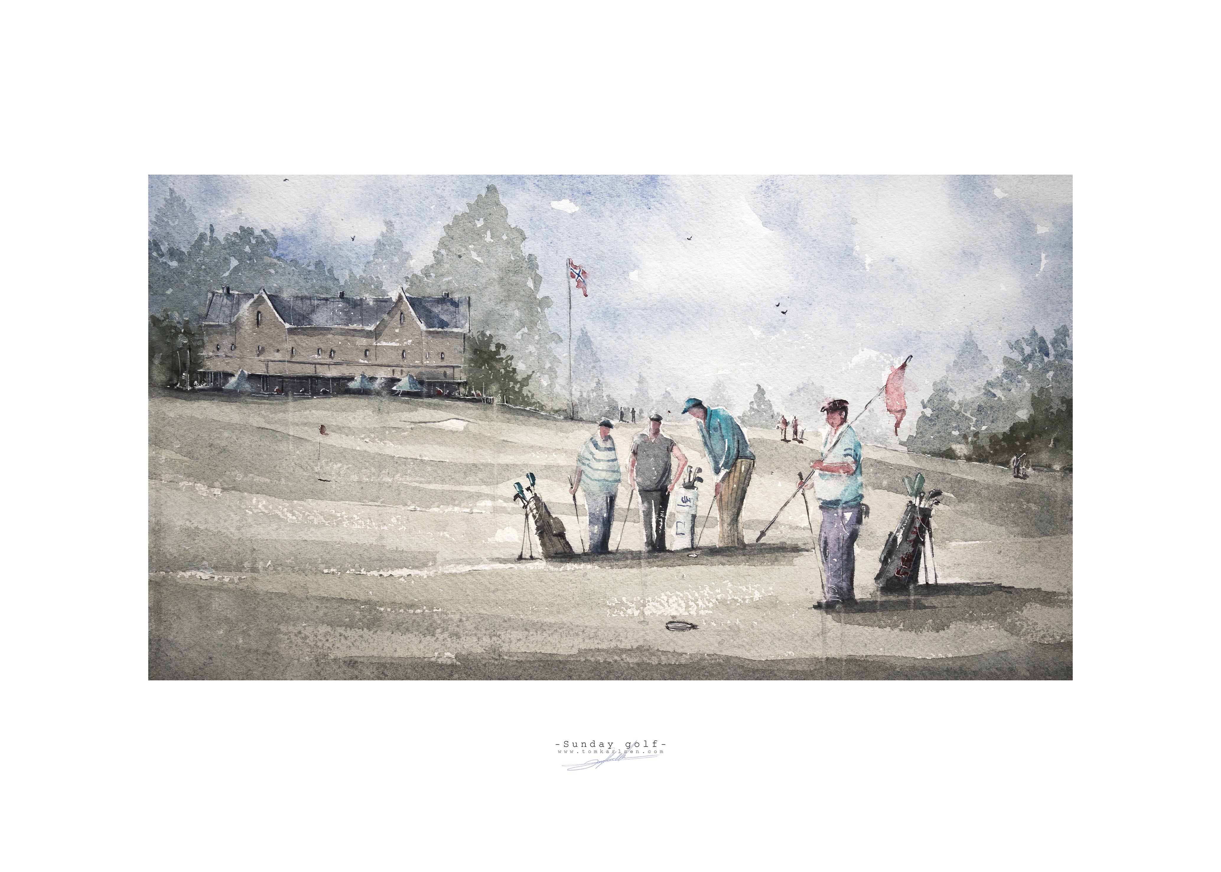 Sunday golf  | 50x70 cm / 20x28″ | Fine art print