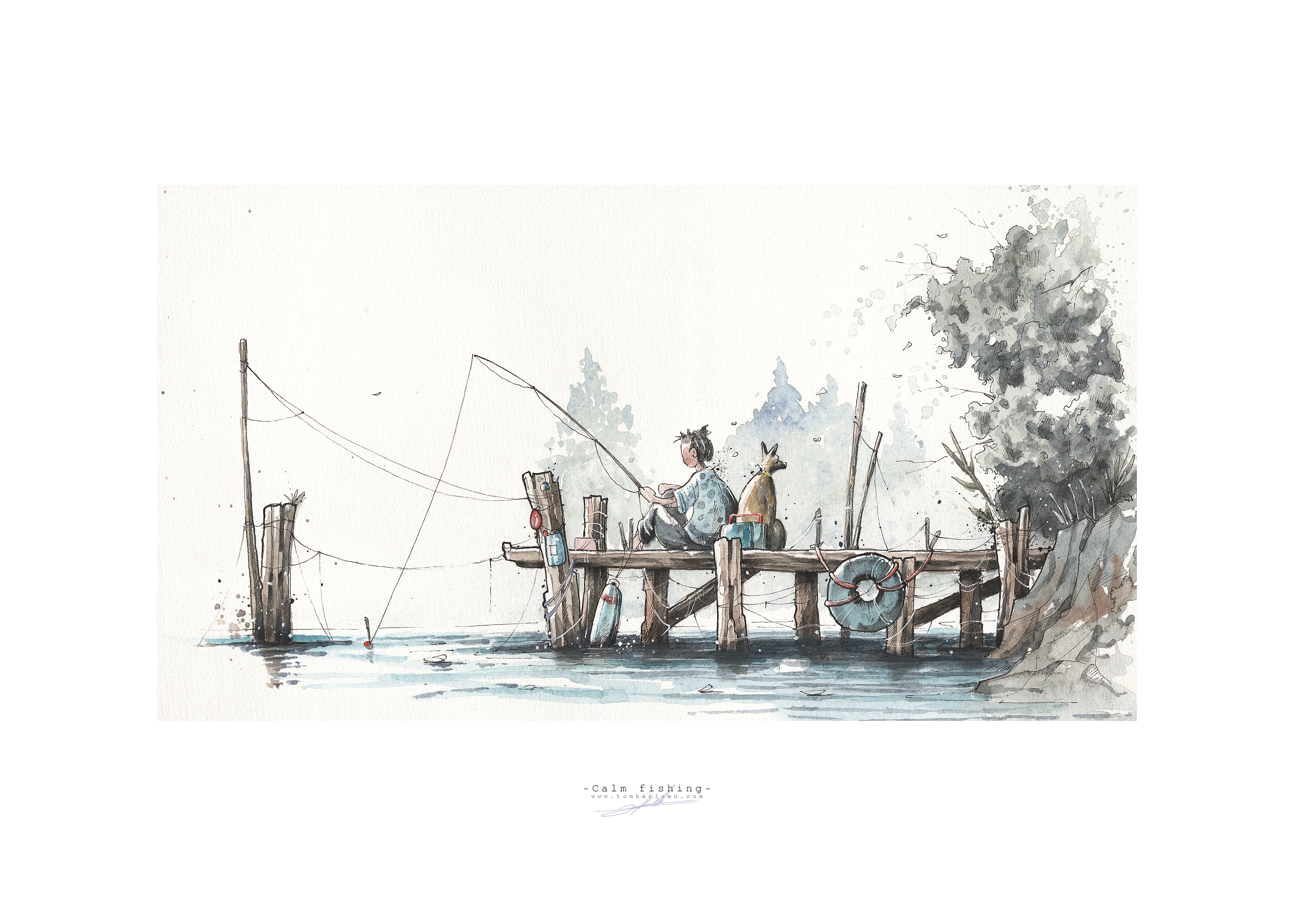 Calm fishing  | 50x70 cm / 20x28″ | Fine art print